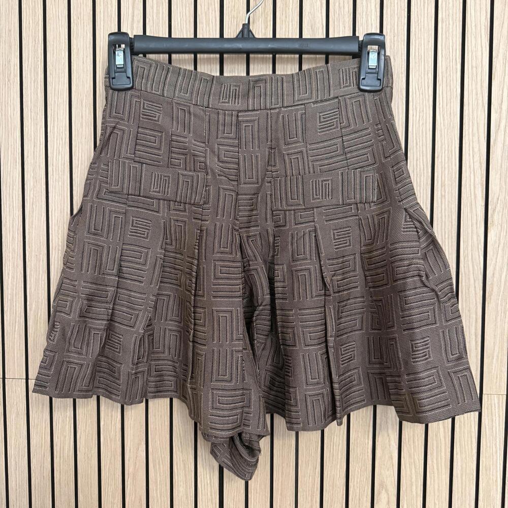 294 Sandro Gael Pleated Jacquard Skort (Size S, EUC) - Picture 6 of 9
